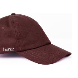 Boné infantil Horze com pesponto Acaju vermelho borgonha