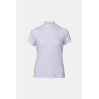 Polo de concurso B Vertigo Charlotta mulher de mangas curtas Branco / azul turquesa