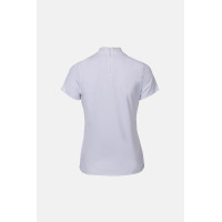 Polo de concurso B Vertigo Charlotta mulher de mangas curtas Branco / azul turquesa