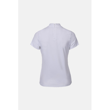 Polo de concurso B Vertigo Charlotta mulher de mangas curtas Branco / azul turquesa