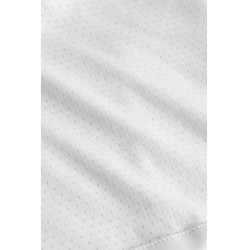 Polo de concurso Horze Louisa em malha para mulher Branco / azul turquesa