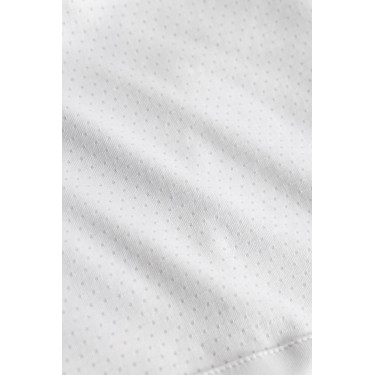 Polo de concurso Horze Louisa em malha para mulher Branco / azul turquesa