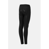 Legging de equitação Horze Maia Young Rider com culote integral Preto
