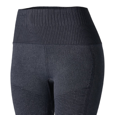 Legging de equitação Horze sem costuras com grip total em silicone Vanessa feminino Denim Azul