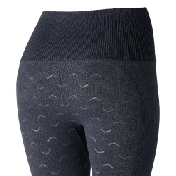 Legging de equitação Horze sem costuras com grip total em silicone Vanessa feminino Denim Azul
