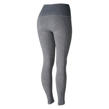 Legging de equitação Horze sem costuras com grip total em silicone Vanessa feminino Cinzento