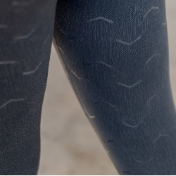 Legging de equitação Horze sem costuras com grip total em silicone Vanessa feminino Cinzento