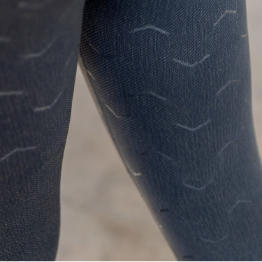 Legging de equitação Horze sem costuras com grip total em silicone Vanessa feminino Cinzento