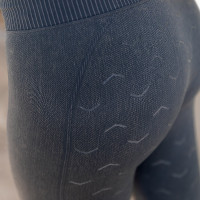 Legging de equitação Horze sem costuras com grip total em silicone Vanessa feminino Cinzento