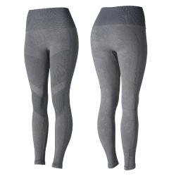 Legging de equitação Horze sem costuras com grip total em silicone Vanessa feminino Cinzento
