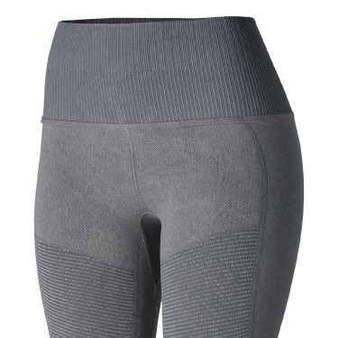 Legging de equitação Horze sem costuras com grip total em silicone Vanessa feminino Cinzento