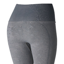 Legging de equitação Horze sem costuras com grip total em silicone Vanessa feminino Cinzento