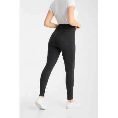 Legging de equitação Horze Vilma feminino com assento integral refrescante Preto