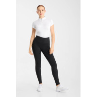 Legging de equitação Horze Vilma feminino com assento integral refrescante Preto