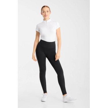Legging de equitação Horze Vilma feminino com assento integral refrescante Preto
