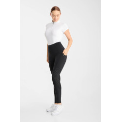 Legging de equitação Horze Vilma feminino com assento integral refrescante Preto