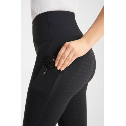 Legging de equitação Horze Vilma feminino com assento integral refrescante Preto