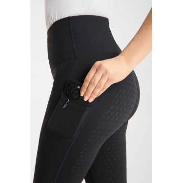 Legging de equitação Horze Vilma feminino com assento integral refrescante Preto