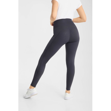 Legging de equitação Horze Vilma feminino com assento integral refrescante Odisseia marinha Azul-marinho