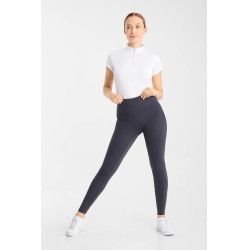 Legging de equitação Horze Vilma feminino com assento integral refrescante Odisseia marinha Azul-marinho