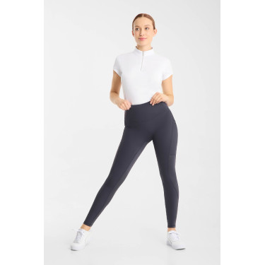 Legging de equitação Horze Vilma feminino com assento integral refrescante Odisseia marinha Azul-marinho