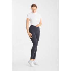 Legging de equitação Horze Vilma feminino com assento integral refrescante Odisseia marinha Azul-marinho