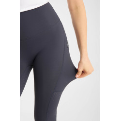 Legging de equitação Horze Vilma feminino com assento integral refrescante Odisseia marinha Azul-marinho