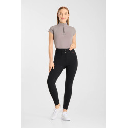 Calças de equitação B Vertigo Angela full grip feminino Beleza negra Preto