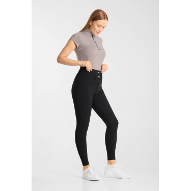 Calças de equitação B Vertigo Angela full grip feminino Beleza negra Preto