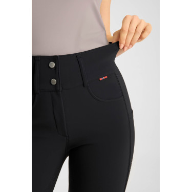 Calças de equitação B Vertigo Angela full grip feminino Beleza negra Preto