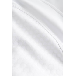 Calças de equitação Horze Matilda perfuradas mulher full grip Branco / azul turquesa