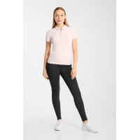 Polo funcional Horze Willow feminino de manga curta Rosa claro