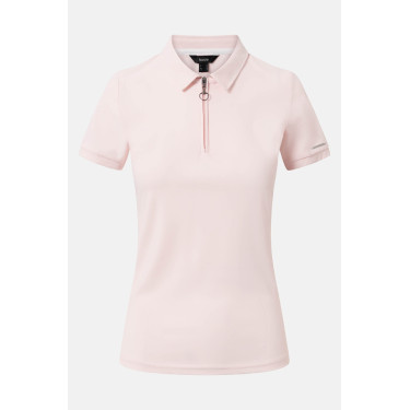 Polo funcional Horze Willow feminino de manga curta Rosa claro
