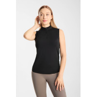 Camiseta de treino Emmie sem mangas Horze feminina com efeito cooling Preto