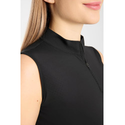 Camiseta de treino Emmie sem mangas Horze feminina com efeito cooling Preto