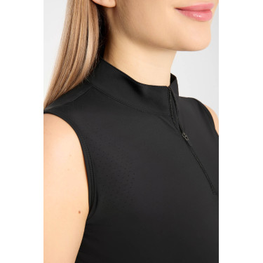 Camiseta de treino Emmie sem mangas Horze feminina com efeito cooling Preto
