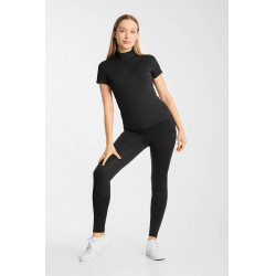 T-shirt de treino Horze Emmie feminino cooling de manga curta Preto