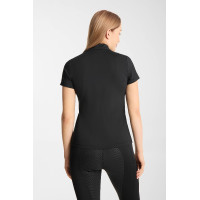 T-shirt de treino Horze Emmie feminino cooling de manga curta Preto