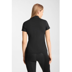 T-shirt de treino Horze Emmie feminino cooling de manga curta Preto