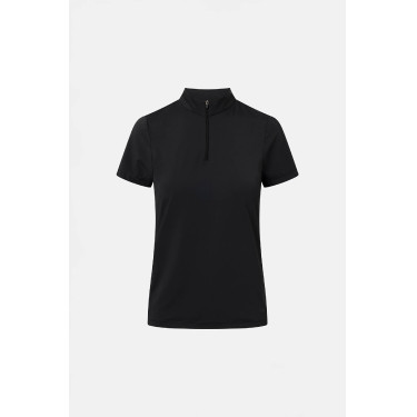 T-shirt de treino Horze Emmie feminino cooling de manga curta Preto