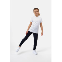 T-shirt de treino Horze Mina Jovem Cavaleiro Branco / azul turquesa