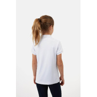 T-shirt de treino Horze Mina Jovem Cavaleiro Branco / azul turquesa