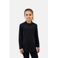 T-shirt de treino Horze Young Rider refrescante Emmie de manga comprida Preto