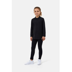 T-shirt de treino Horze Young Rider refrescante Emmie de manga comprida Preto