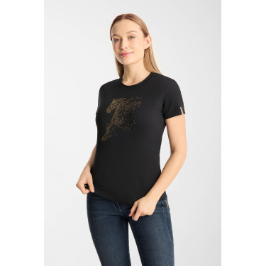 T-shirt Horze western Kathrin feminina Preto