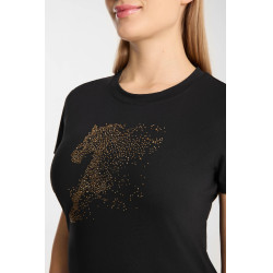 T-shirt Horze western Kathrin feminina Preto