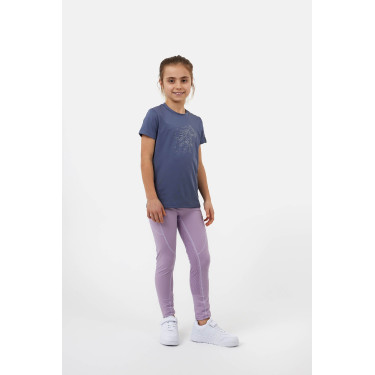 T-shirt Horze Wilda Young Rider de manga curta Cinzento