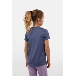 T-shirt Horze Wilda Young Rider de manga curta Cinzento