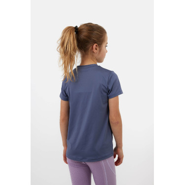 T-shirt Horze Wilda Young Rider de manga curta Cinzento
