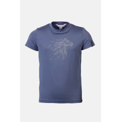 T-shirt Horze Wilda Young Rider de manga curta Cinzento